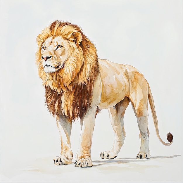 a drawing of a lion with a lion on it