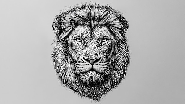 a drawing of a lion with the words quot wild quot on it