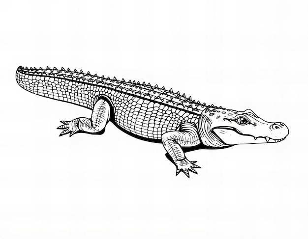 Photo a drawing of a lizard that is drawn on a white background