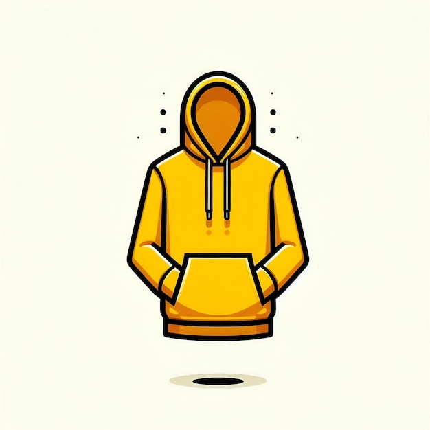 Photo a drawing of a man wearing a yellow raincoat