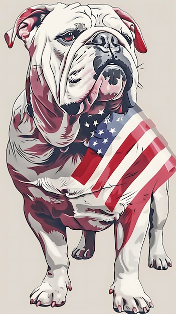 Photo a drawing of a man and a woman with the american flag on their back