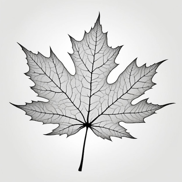 Photo a drawing of a maple leaf with the word  fall  on the bottom