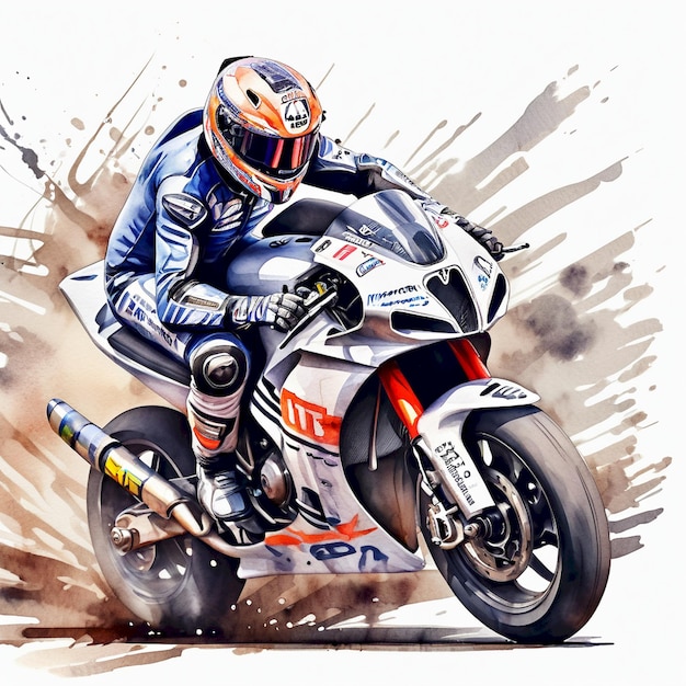 a drawing of a motorcycle racer with the word honda on the side