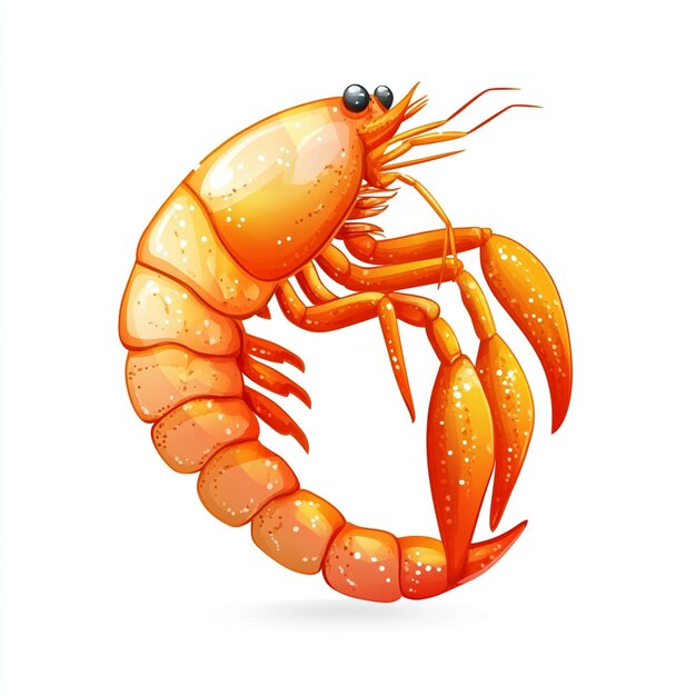 Photo a drawing of a orange lobster with the word quot i  m on it quot