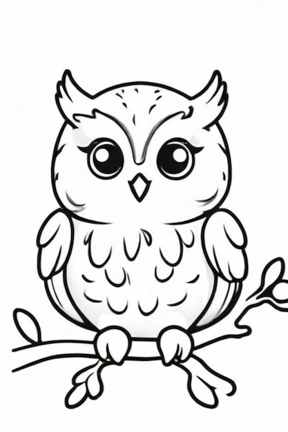 a drawing of an owl with big eyes and a big eye