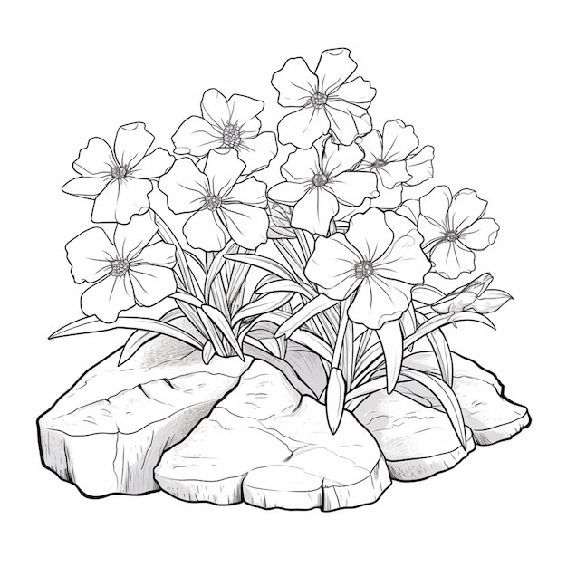 a drawing of a pair of shoes with flowers in them generative ai