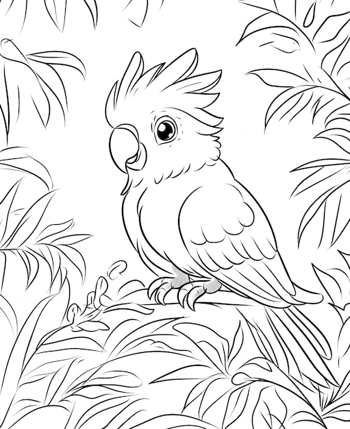 Photo a drawing of a parrot