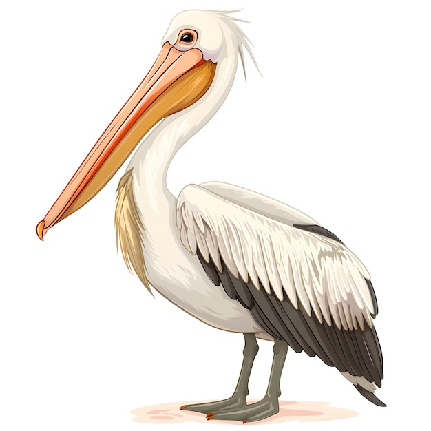 Photo a drawing of a pelican with a long beak