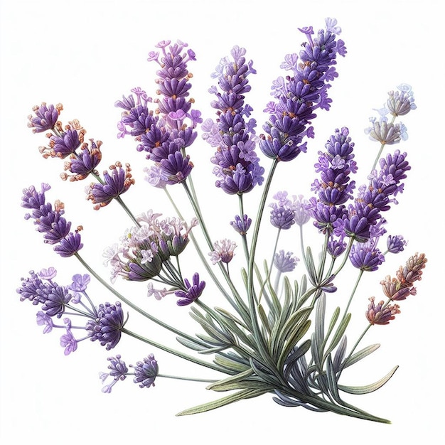 a drawing of a picture of lavender and lavender