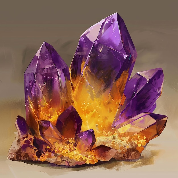 a drawing of a pile of gemstones with a large stone in the middle