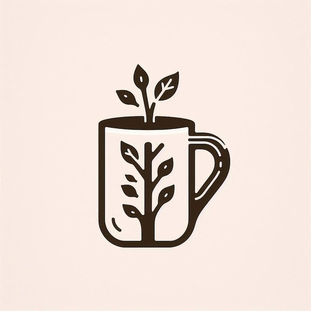 a drawing of a plant in a cup with the words quot sprout quot on it