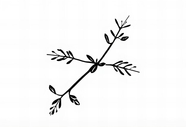 Photo a drawing of a plant with a branch that says  sprigs