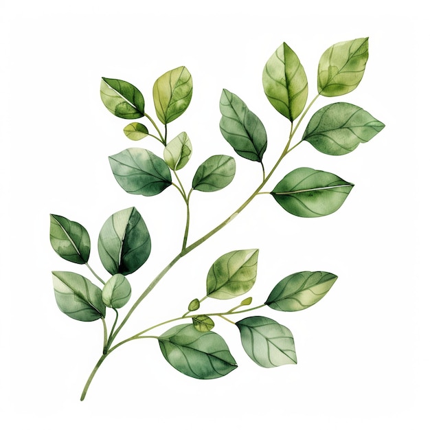 a drawing of a plant with green leaves and the word green