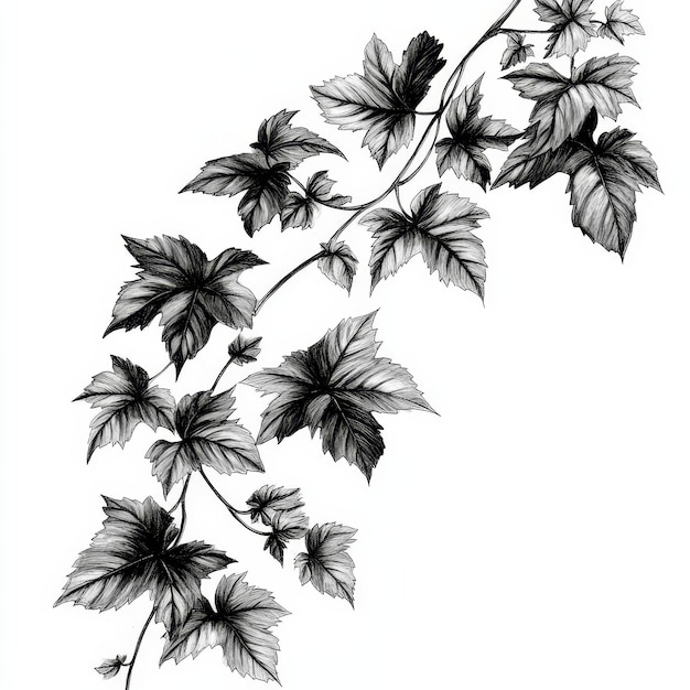 Photo a drawing of a plant with leaves that says  sprigs