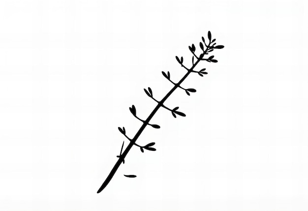 Photo a drawing of a plant with a long branch that says  twig