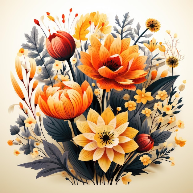 a drawing of a pumpkin and flowers with the words quot fall quot on the top