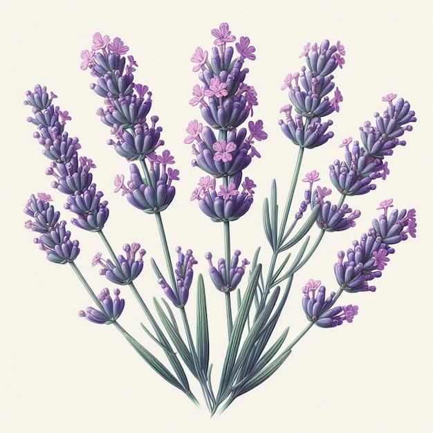 a drawing of a purple plant with the words lavender on it