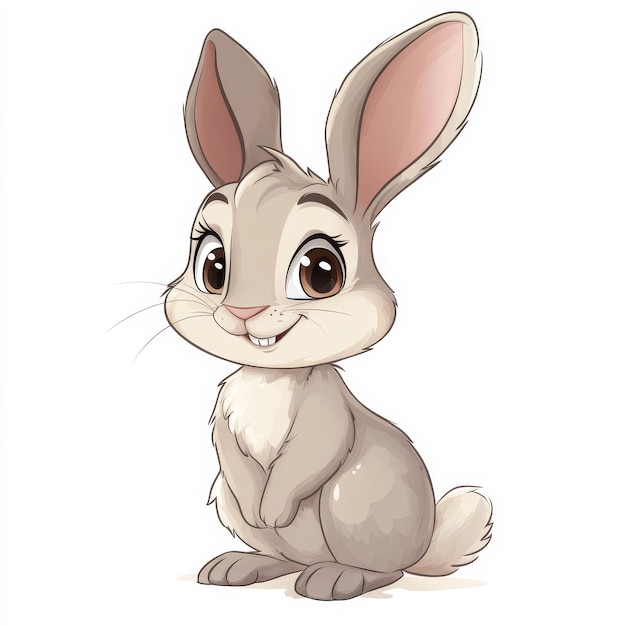 a drawing of a rabbit with a white background