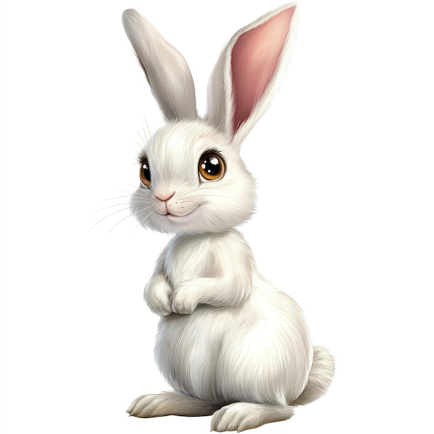 a drawing of a rabbit with a white face and a white face