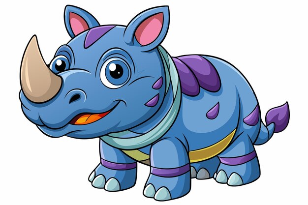 a drawing of a rhinoceros with the word rhino on it