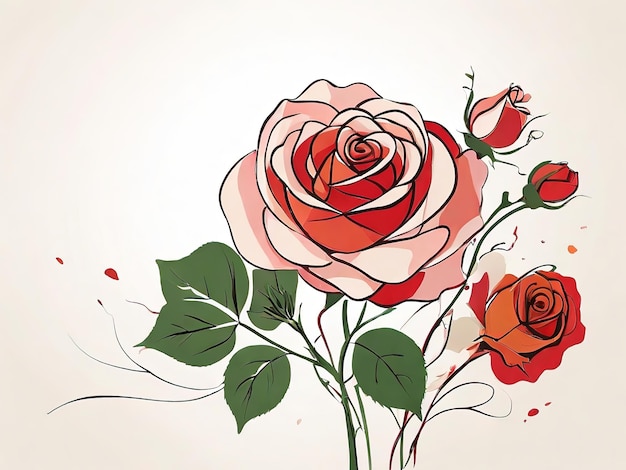 a drawing of a rose with the words quot rose quot on it