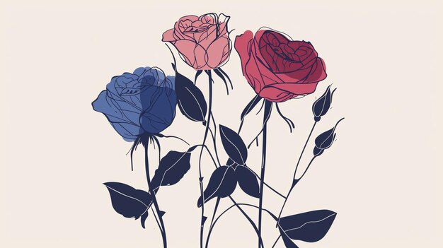 a drawing of roses by person