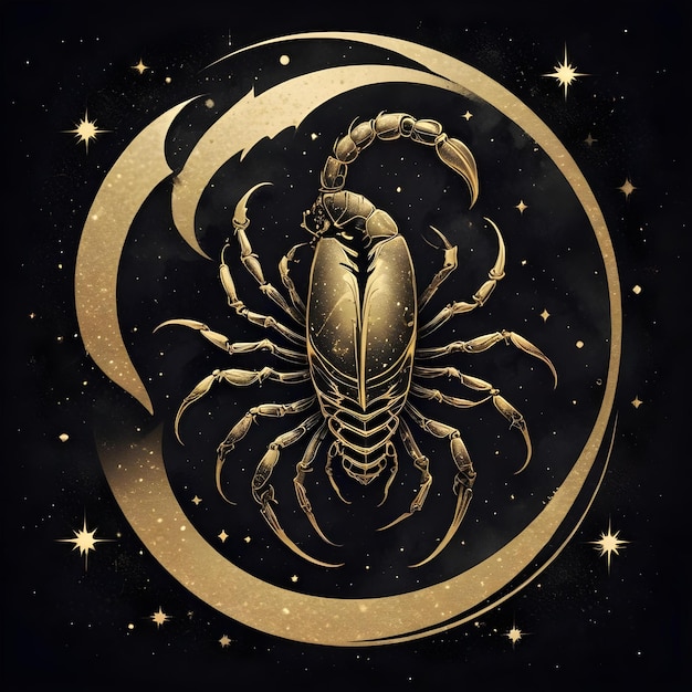 Photo a drawing of a scorpion zodiac sign scorpio