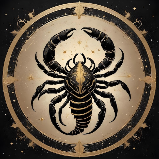 Photo a drawing of a scorpion zodiac sign scorpio