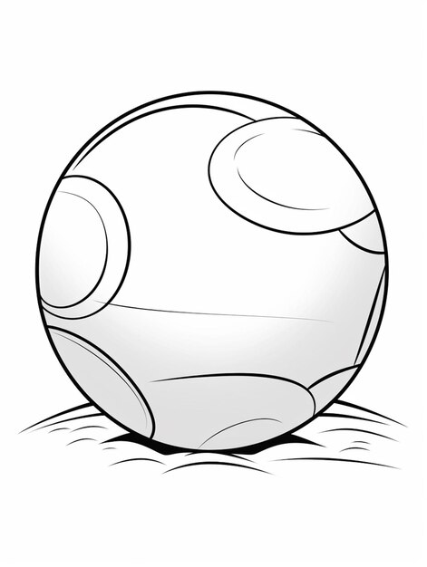 a drawing of a soccer ball on a white background generative ai