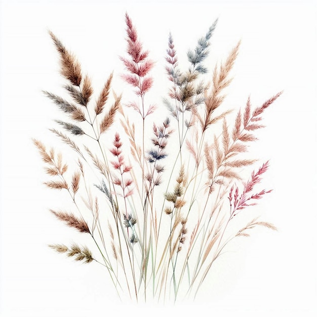 a drawing of some wild flowers with the word wheat on it