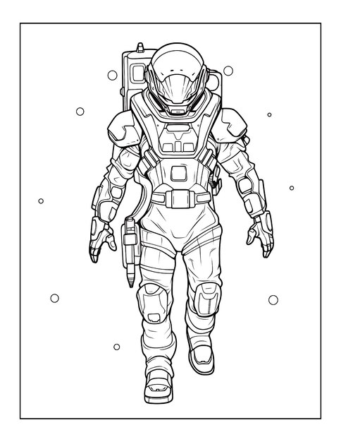 Photo a drawing of a space suit that says astronaut