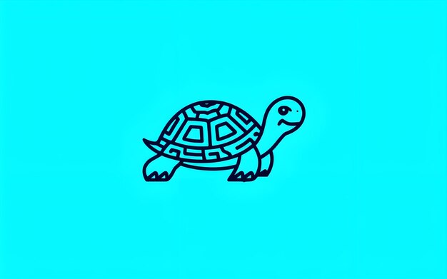 Photo a drawing of a tortoise with a turtle on it