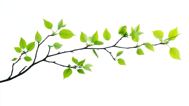 a drawing of a tree with green leaves and a white background