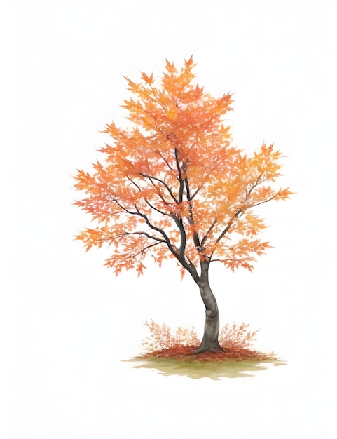 a drawing of a tree with the word  autumn  on it