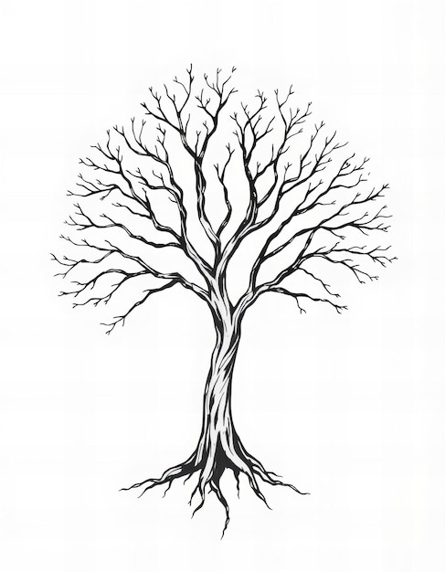 Photo a drawing of a tree with the word  the word  on it