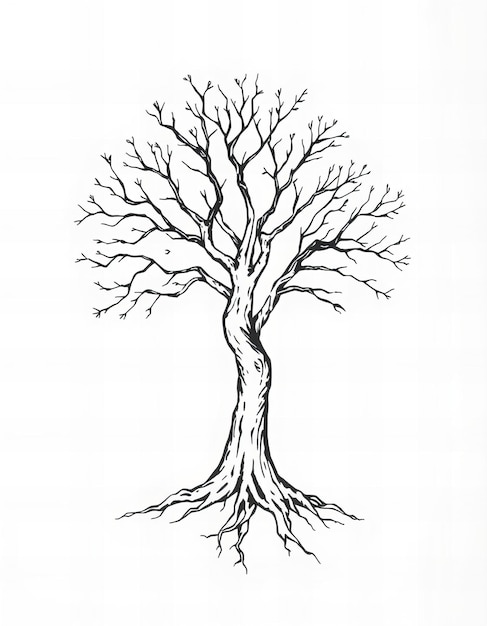 Photo a drawing of a tree with the word  the word  on it