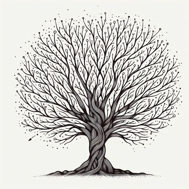 a drawing of a tree with the words quot the word quot on it