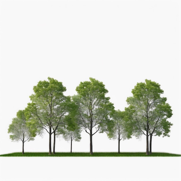 a drawing of trees with a white background with a picture of a tree with a picture of a horse and a