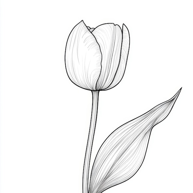 Photo a drawing of a tulip that has the word tulip on it