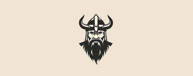 drawing of a Viking helmet icon on a distressed background