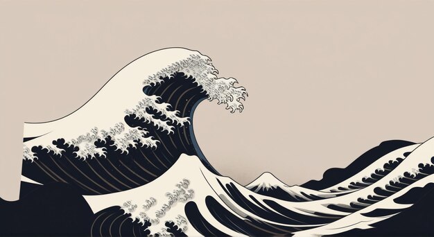 Photo a drawing of a wave that says  you are on it