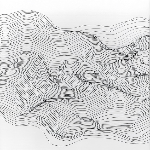 Photo a drawing of a wave with lines that say quot waves quot