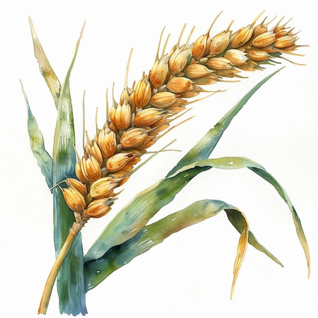 a drawing of a wheat with the date of the photo