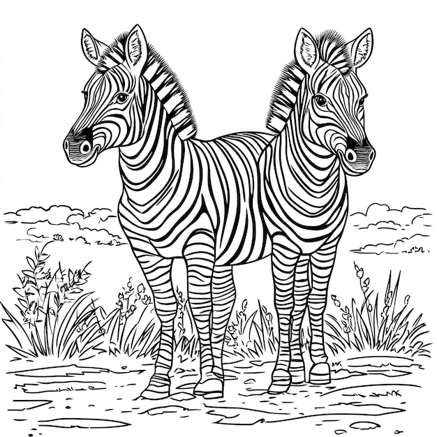 A drawing of a zebra with stripes on it and the words zebras