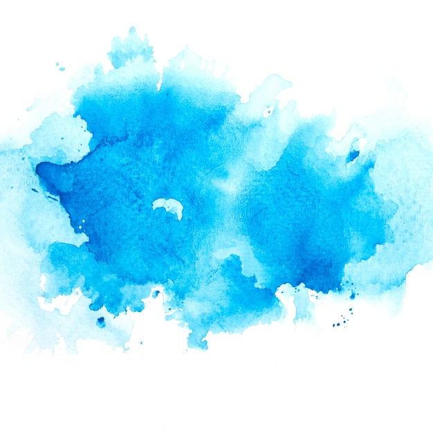 drawn blue watercolor