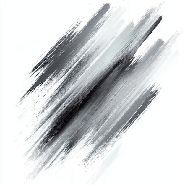 Drawn light gray lines and strokes with a grunge feel on a white background Vector brushes of gray