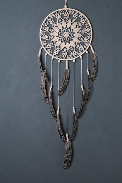 Dream catcher on gray 