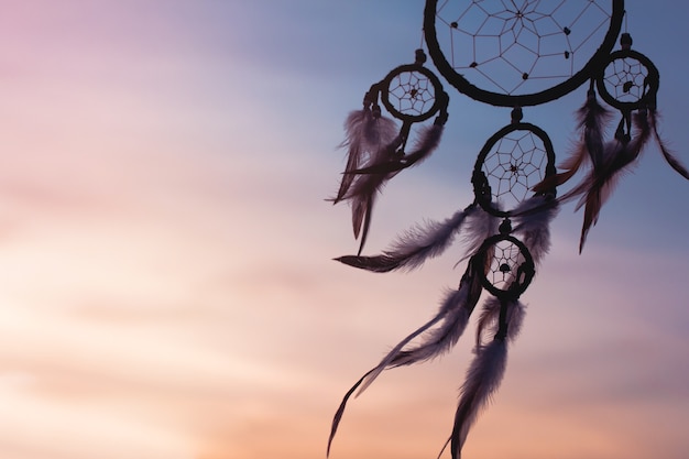 Photo dream catcher in soft and pastel toned