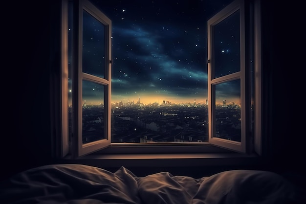 dream night through the window