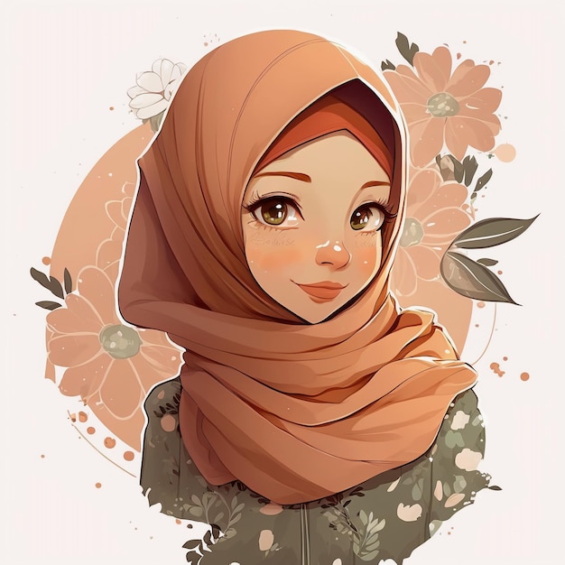 Dreamin cute muslim hijab wife Eidal-Fitr art.